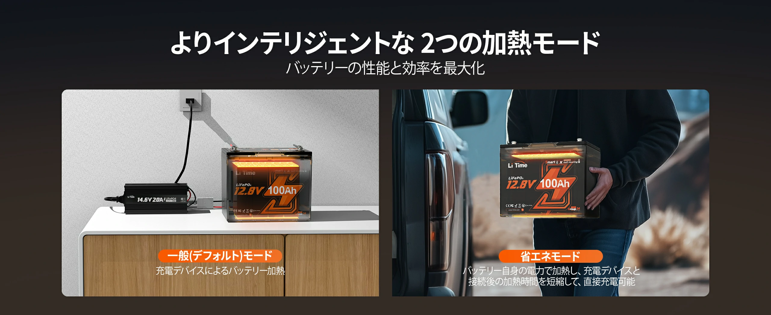 LiTime 12V100Ah Bluetooth&ヒーター付きバッテリー – LiTime-JP